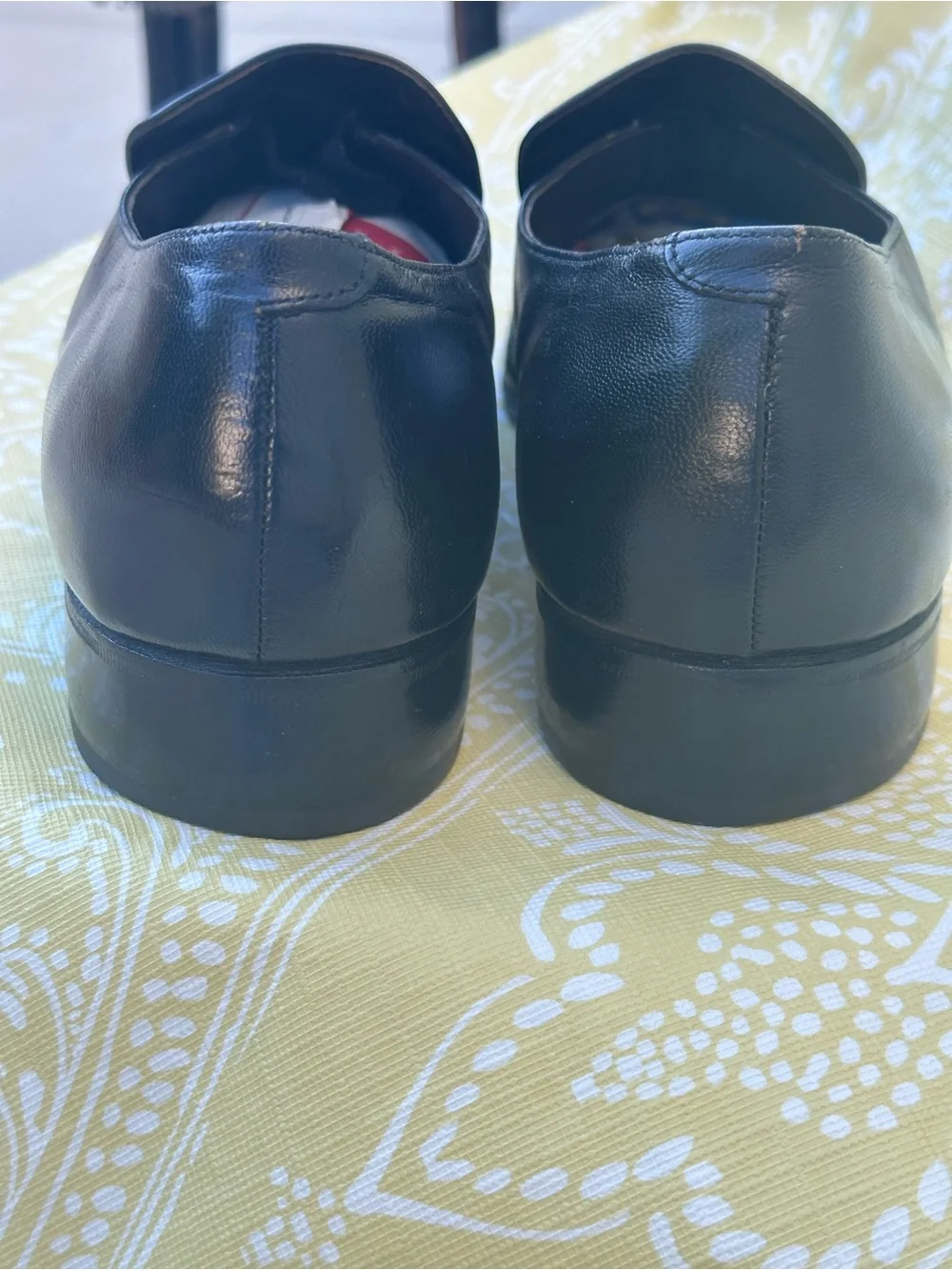 Florsheim VTG Black Leather Tassel Loafers